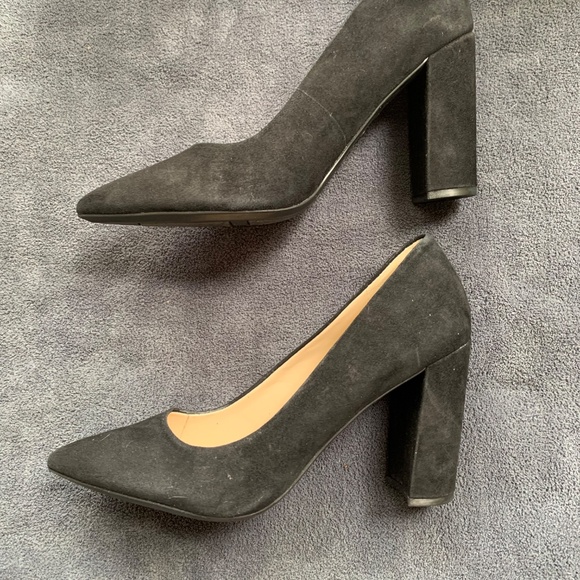 Nine West Abilyn Block Heel Pumps – Black Suede – Size 7M – New Without Box - Picture 3 of 5